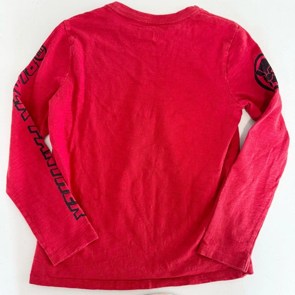 GAP Kids Red Black Panther Long Sleeve Tee - MEDIUM
